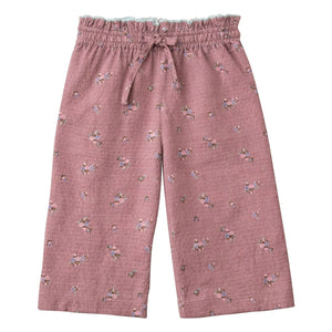 Lililotte - Paola Pantalones con estampado floral de algodón orgánico | Rosa empolvado