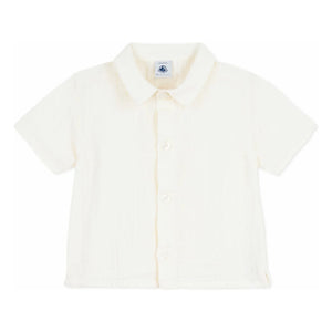 Petit Bateau - Camisa de gasa de algodón orgánico | Blanco