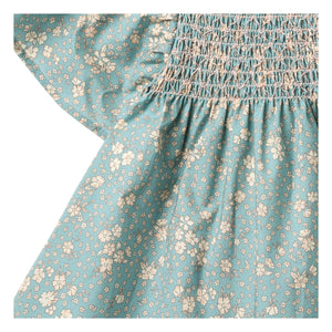 Wheat - Vestido de bebé de algodón orgánico Elva Fleurie | Azul claro