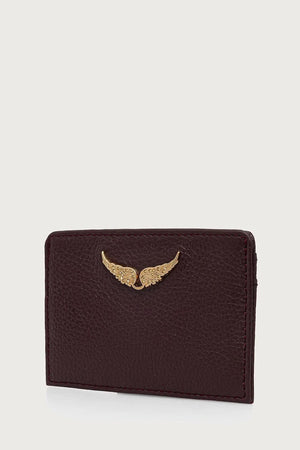 Funda de cartera de cuero para mujer