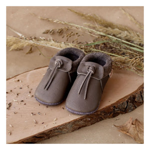Baobaby - Pantuflas de cuero | Moka