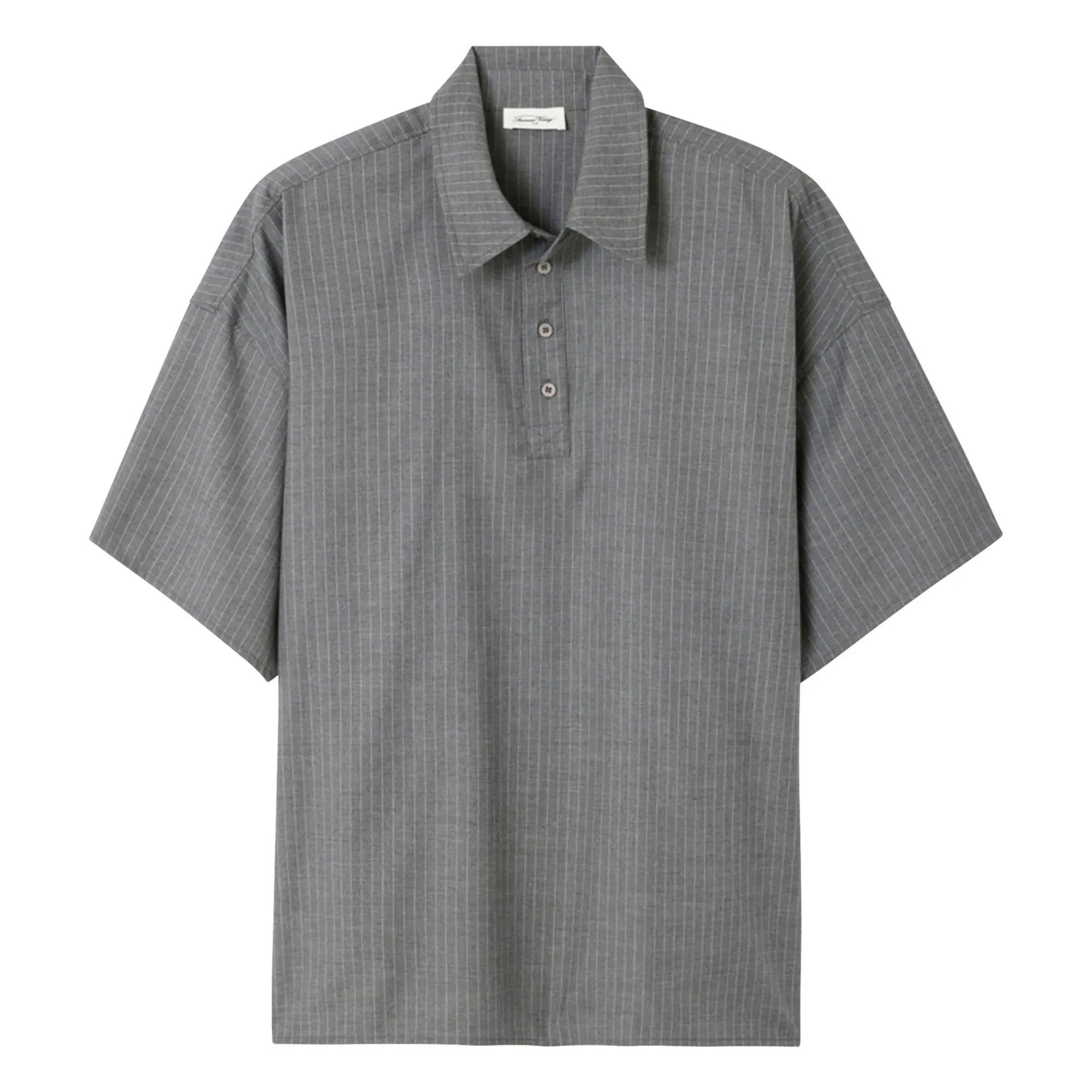 American Vintage - Camiseta de tirantes a rayas | Gris jaspeado