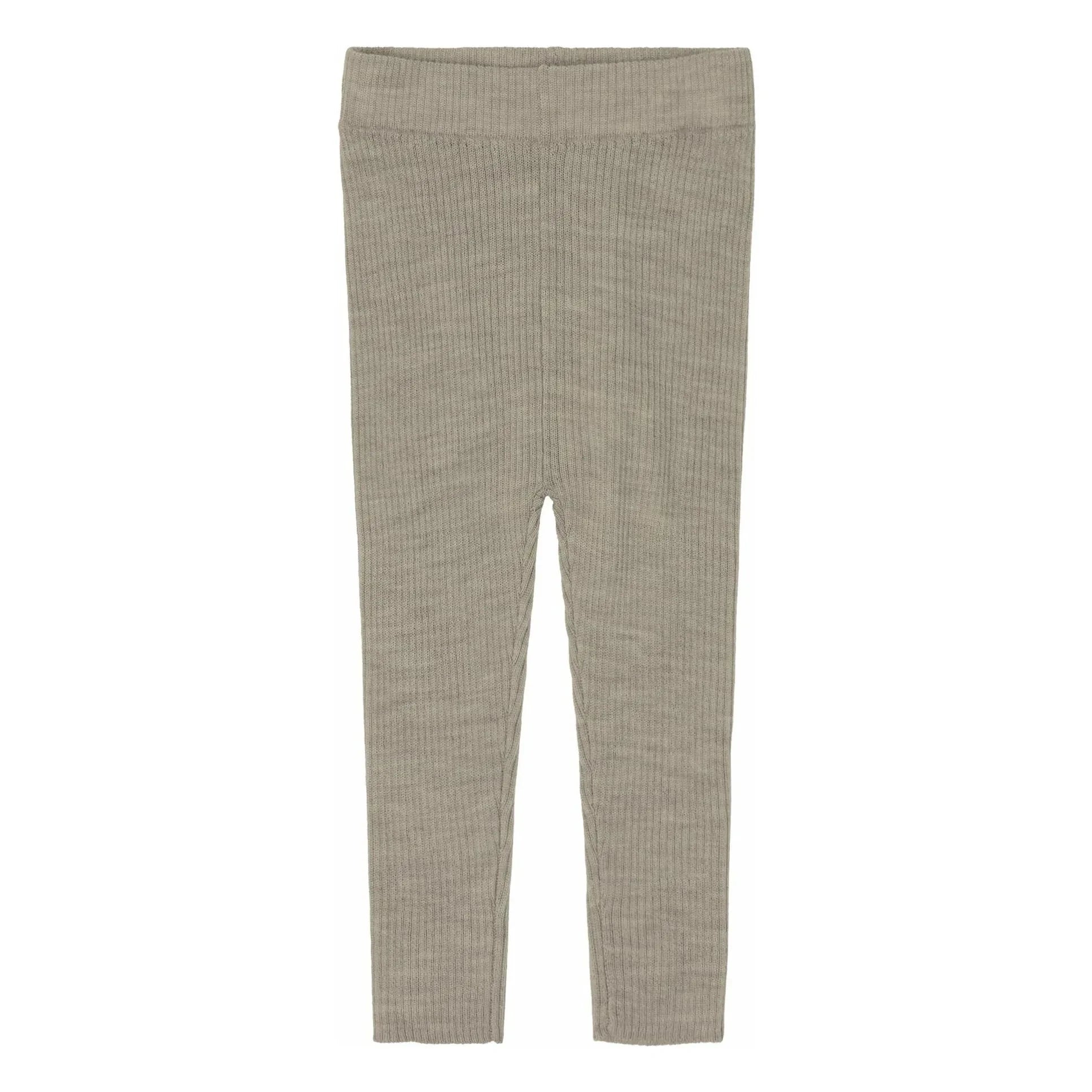 FUB - Leggings de lana merina fina | Beige jaspeado