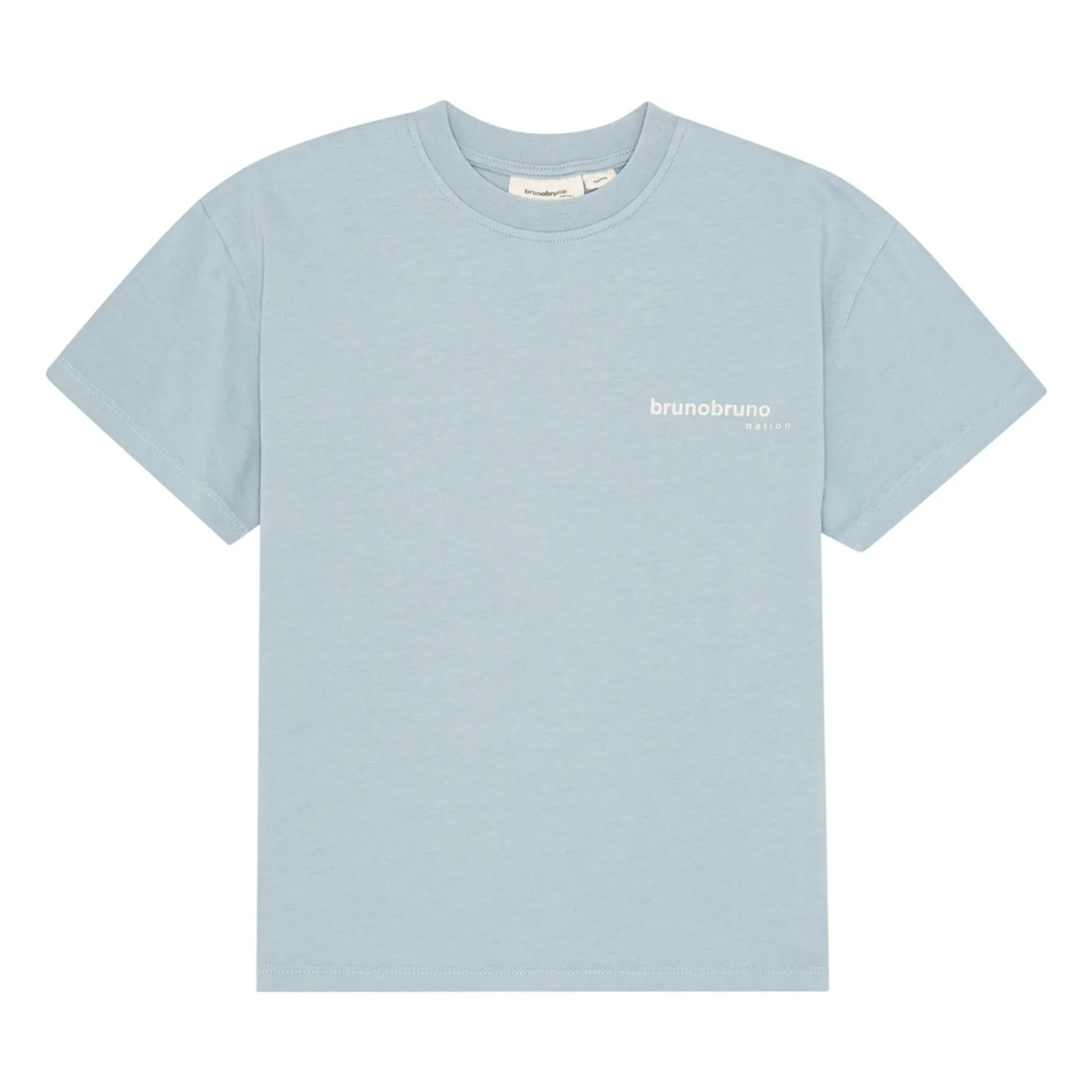 brunobruno nation - Nanna Skateboard Camiseta de algodón orgánico | Azul Claro