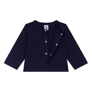 Petit Bateau - Cárdigan de algodón orgánico | Azul noche