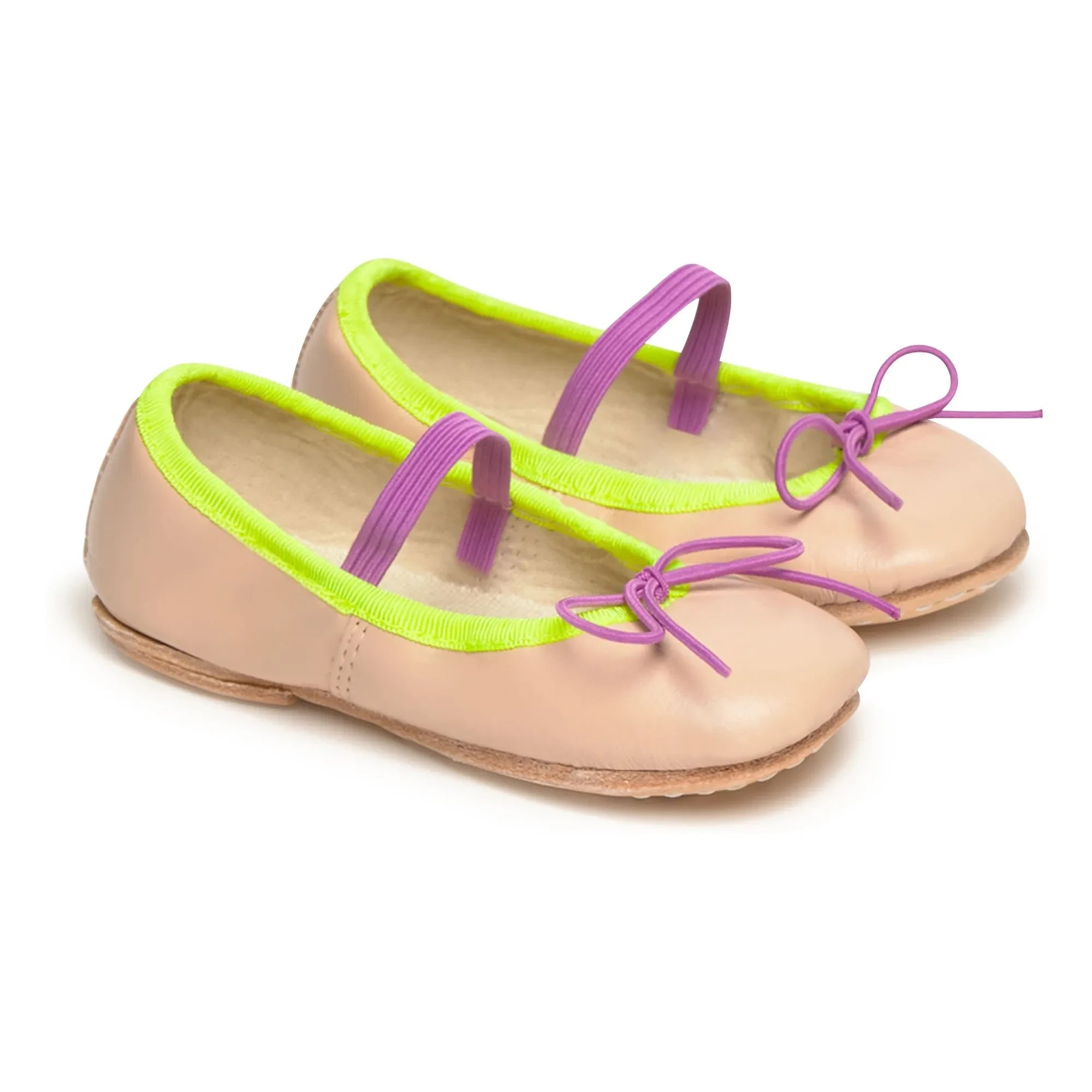 Cozmo - Zapatillas de ballet de bebé con cinta Chasse | Nude