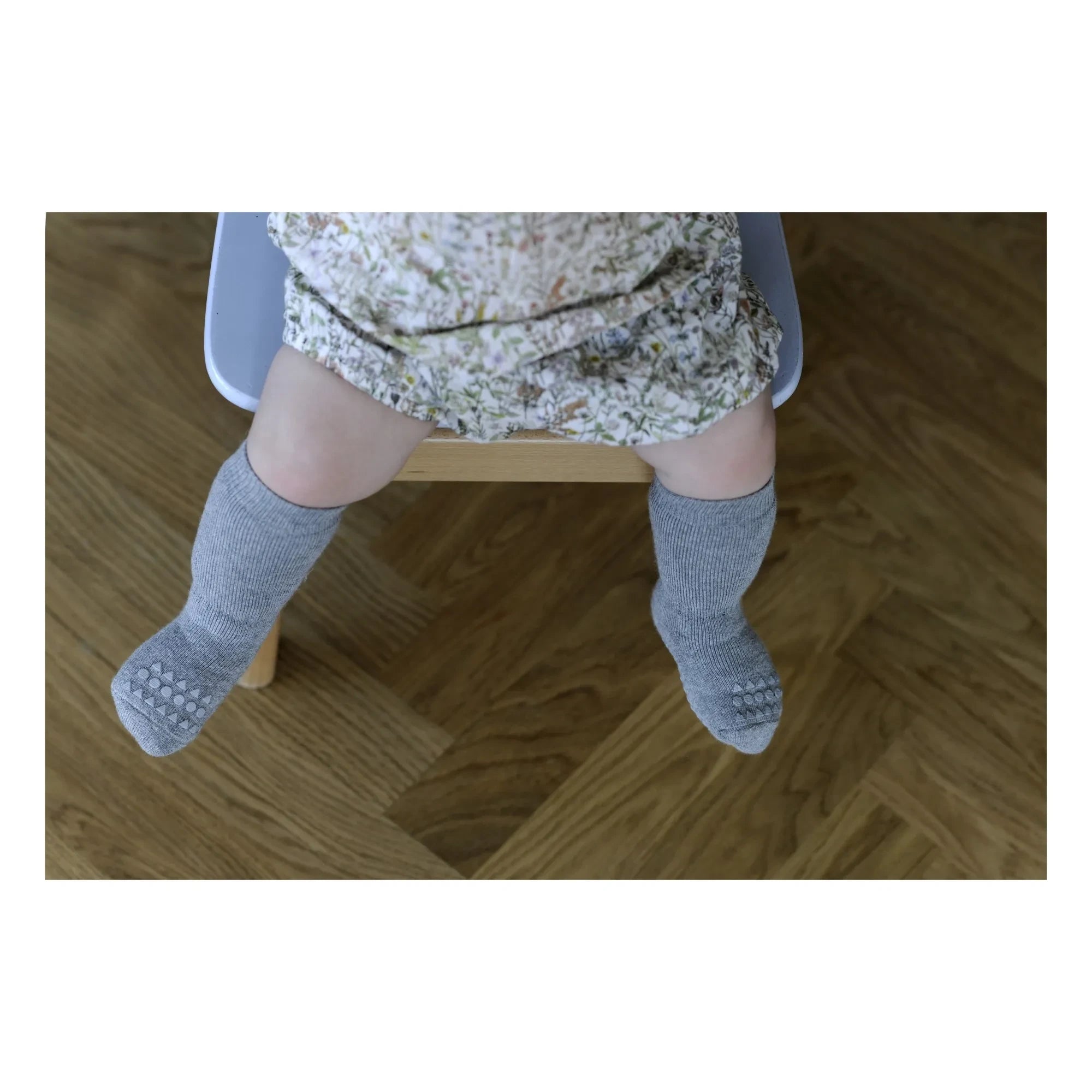 GOBABYGO - Calcetines antideslizantes de algodón | Gris