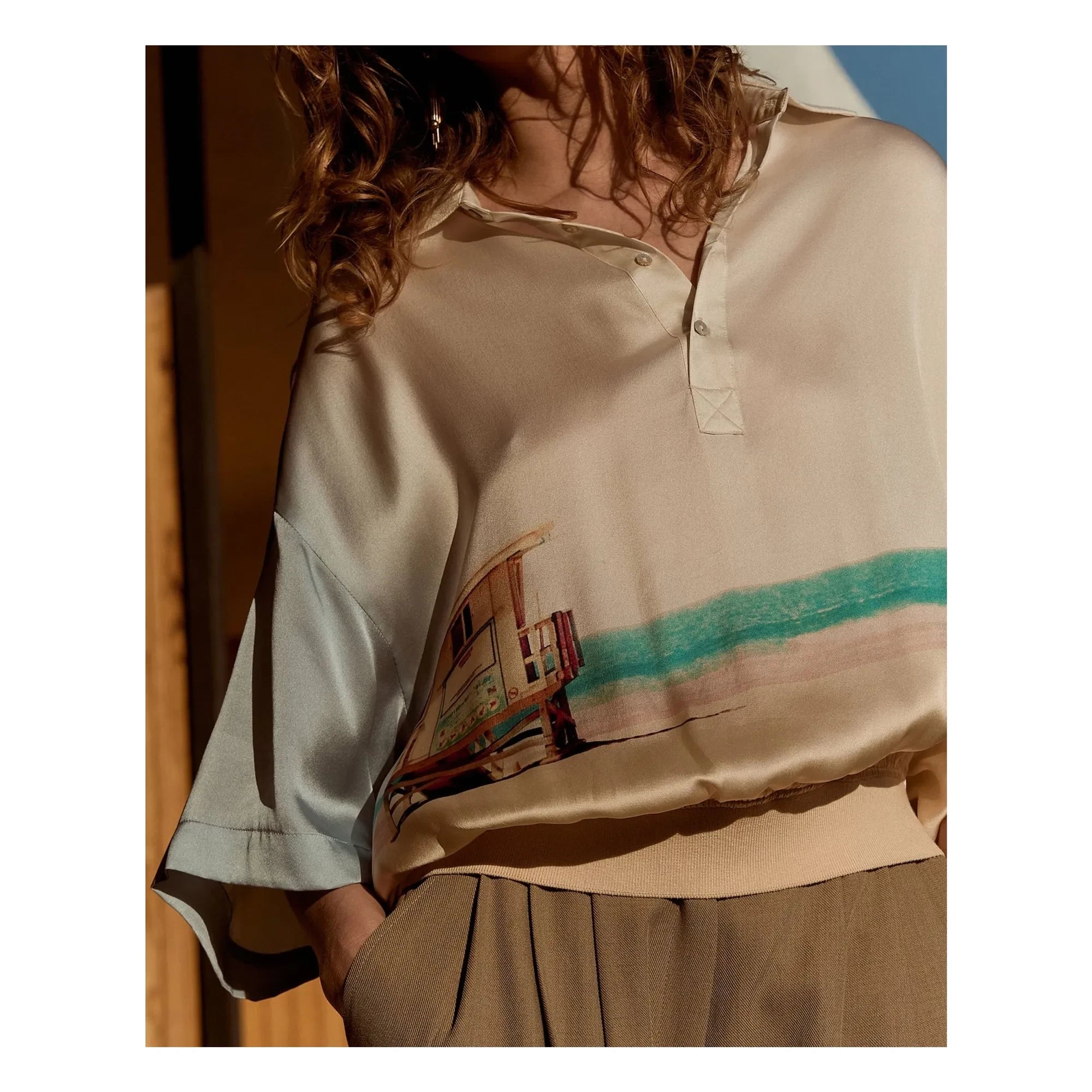 Mes Demoiselles - Blusa de seda Malden | Azul