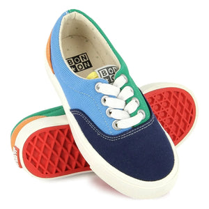 Bonton - Zapatillas Skate con Elástico y Encaje | Azul Marino