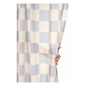 Nobodinoz - Cortina de gasa de algodón a rayas Wendy | Azul