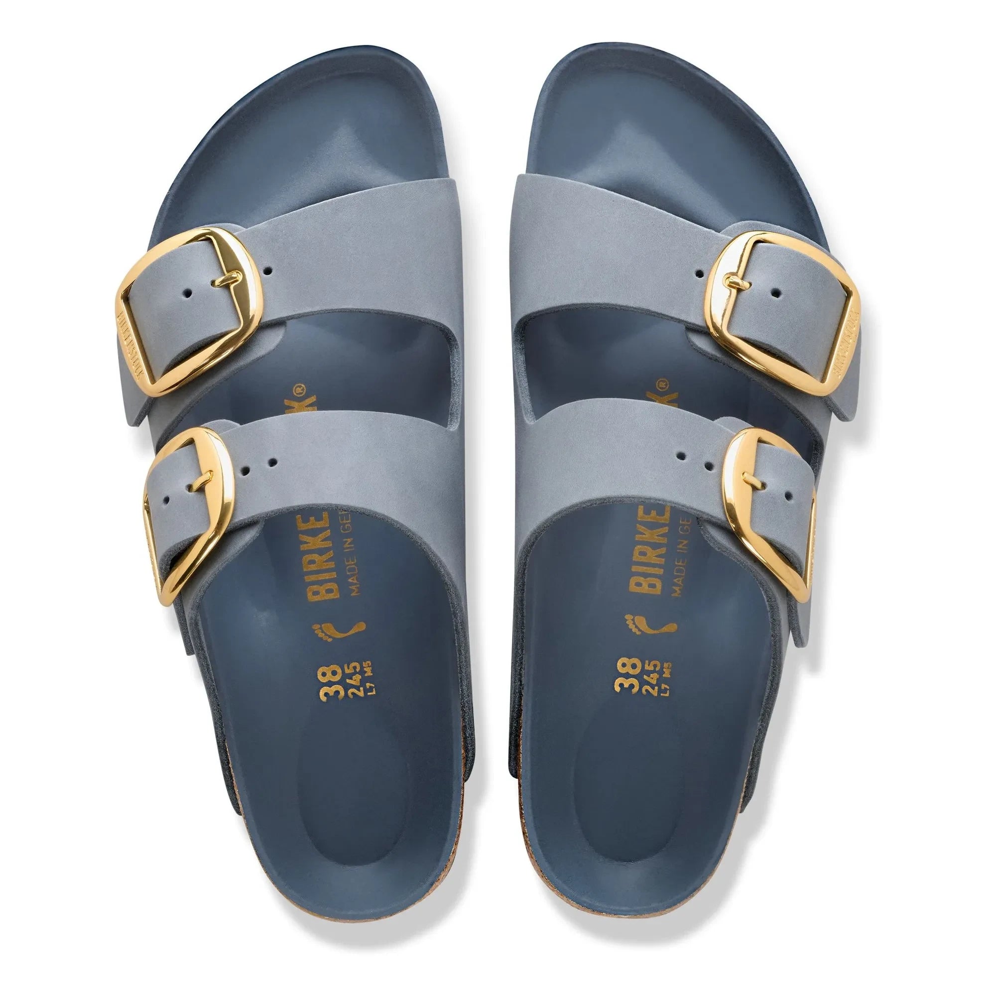 BIRKENSTOCK - Sandalia Arizona Big Buckle de Piel Aceitada | Gris