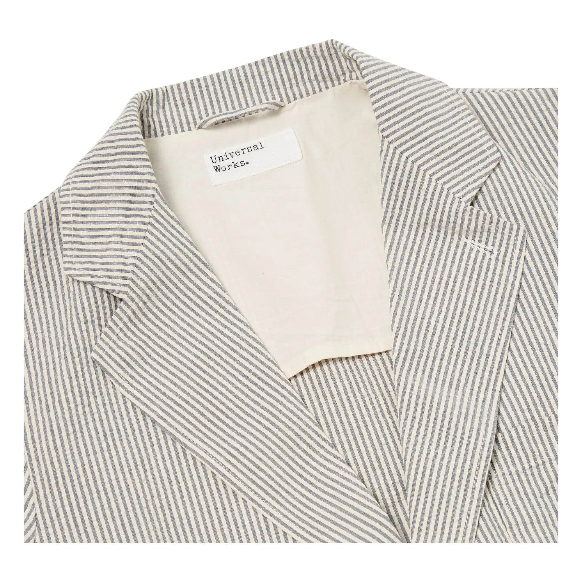 Universal Works - Chaqueta a rayas tipo Derby | Gris
