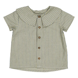 Camisa Loir - Lorette de algodón orgánico a rayas | Verde