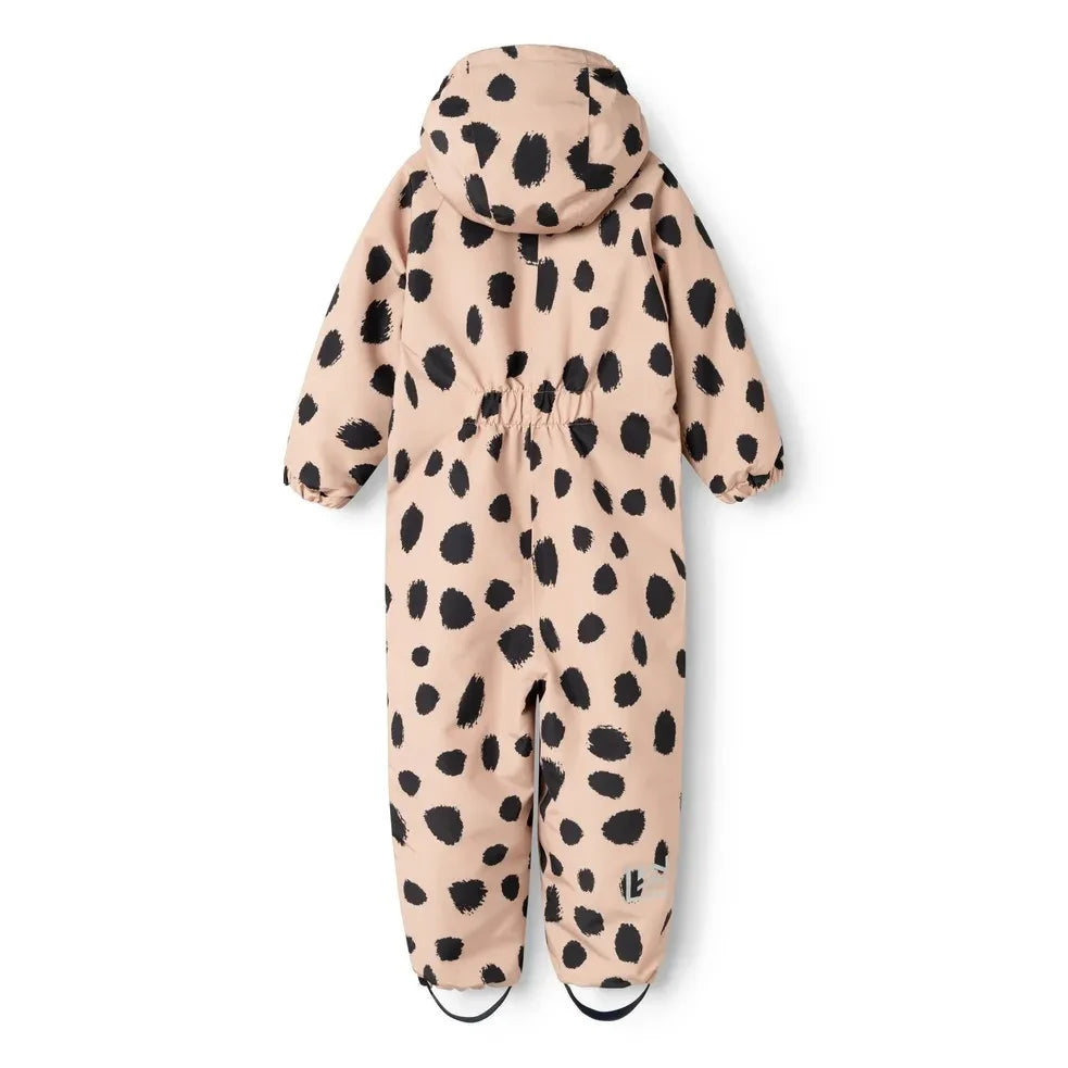 Liewood - Mono de esquí Maddy con estampado de leopardo hecho de fibras recicladas | Rosa claro