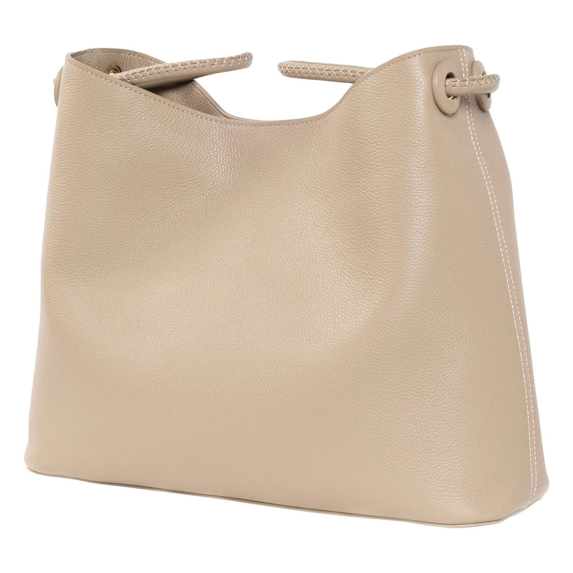 Bolso de cuero granulado Elleme - Vosges | Marrón empolvado