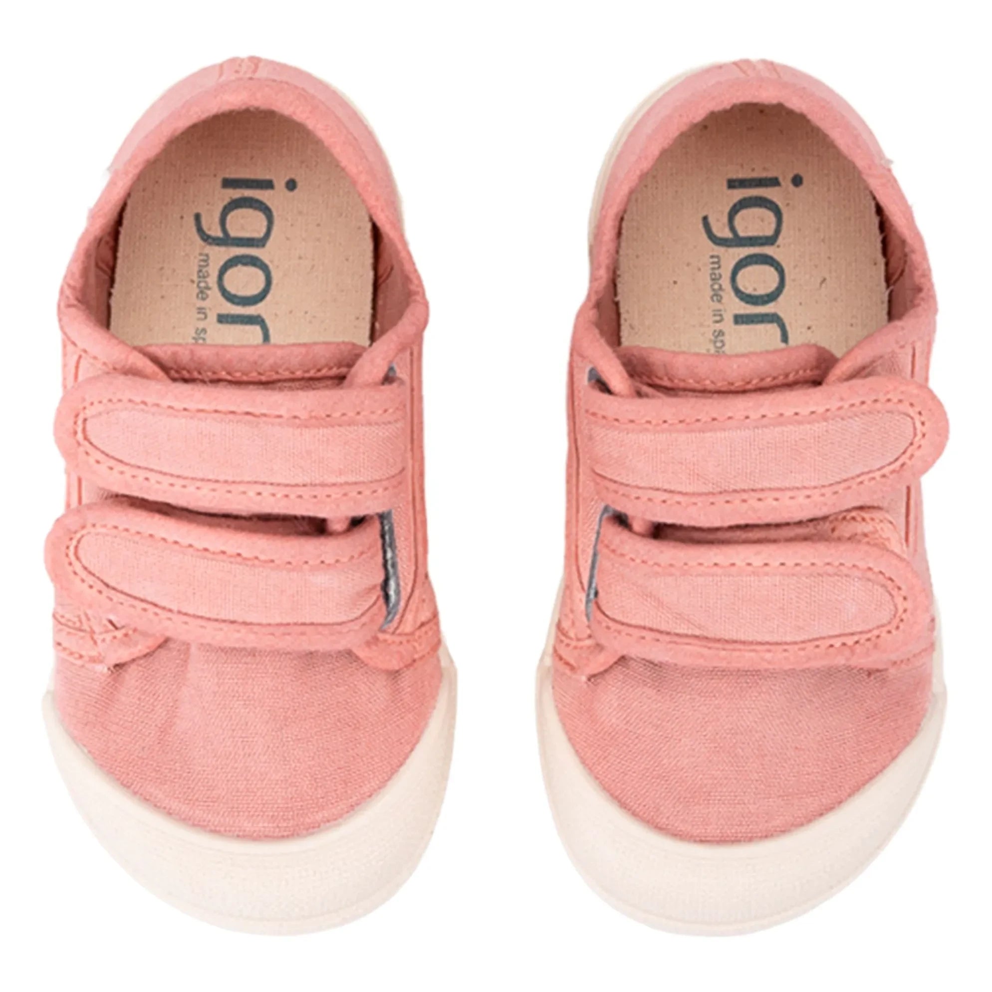 Igor - Zapatillas deportivas de doble raya Lona | Rosa pálido