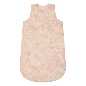 Bonpoint - Saco de dormir Joujou Fleurie de algodón orgánico | Rosa pálido
