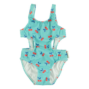 Piupiuchick - Bañador de fibra reciclada Cherry | Turquesa