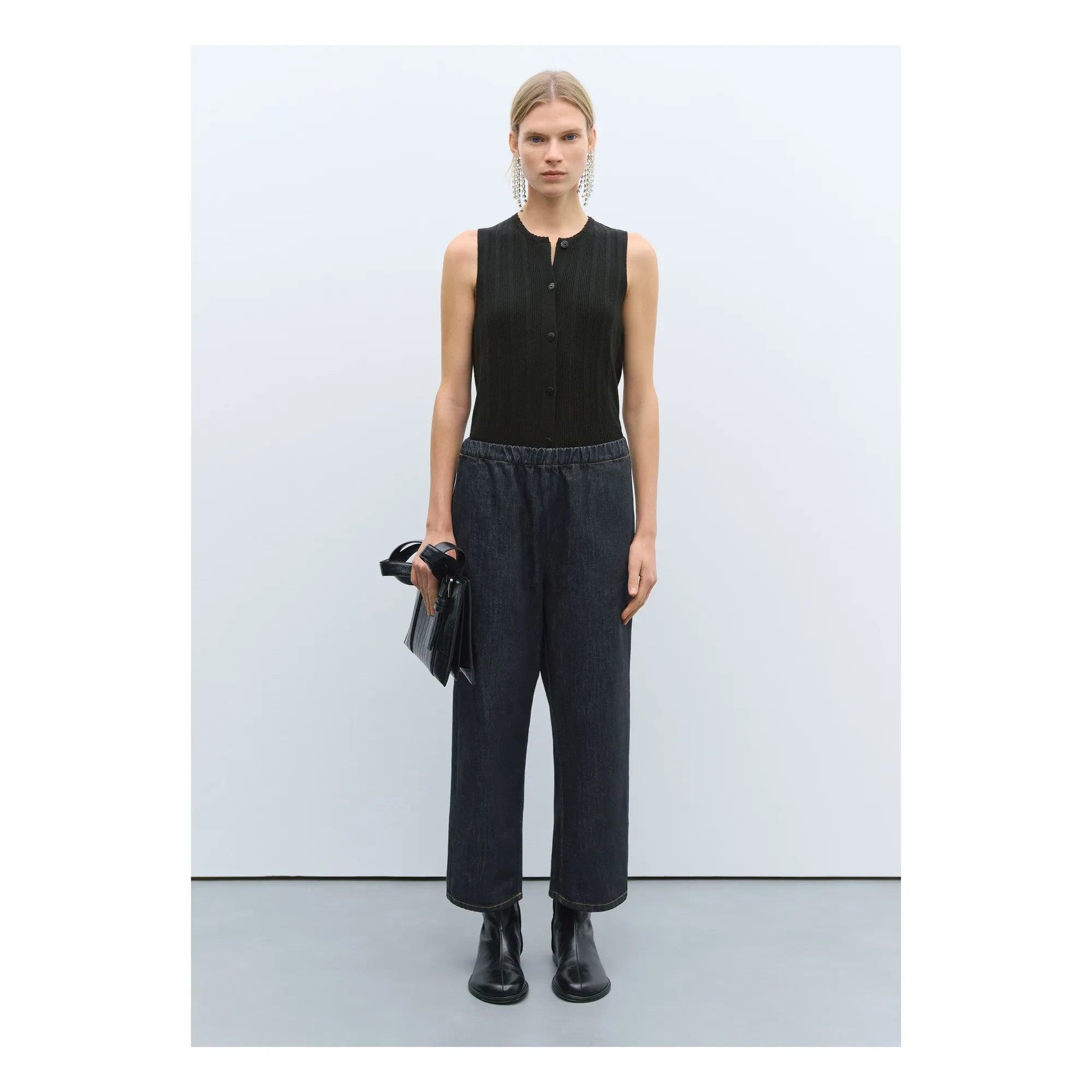 Cordera - Jeans de Algodón Orgánico Elástico y Cómodo | Negro