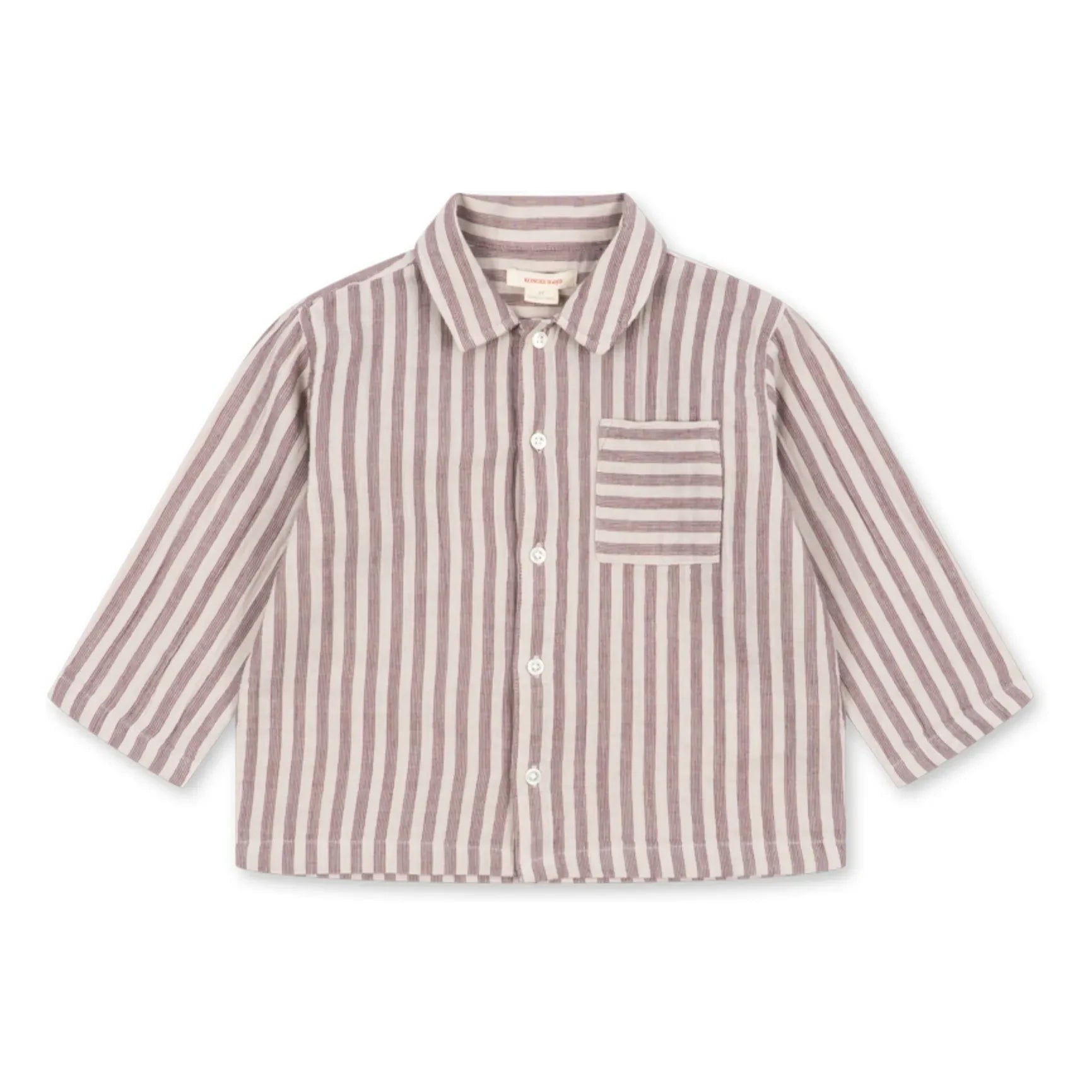 Konges Sløjd - Camisa de algodón orgánico a rayas Ely | Rojo