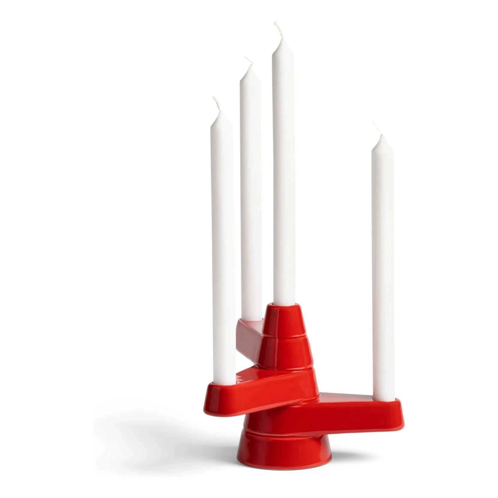 &Klevering - Candelabro de dolomita Brute | Rojo