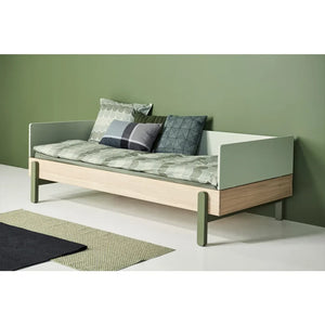 Flexa - Cama de roble Popsicle 90x200cm con cabecero y piecero | Verde