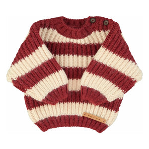 Piupiuchick - Jersey de lana a rayas | Burdeos