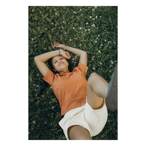 Matona - Camiseta de verano unisex de algodón orgánico | Naranja