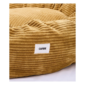 Cafide - Cama para perro de terciopelo Nuba | Mostaza