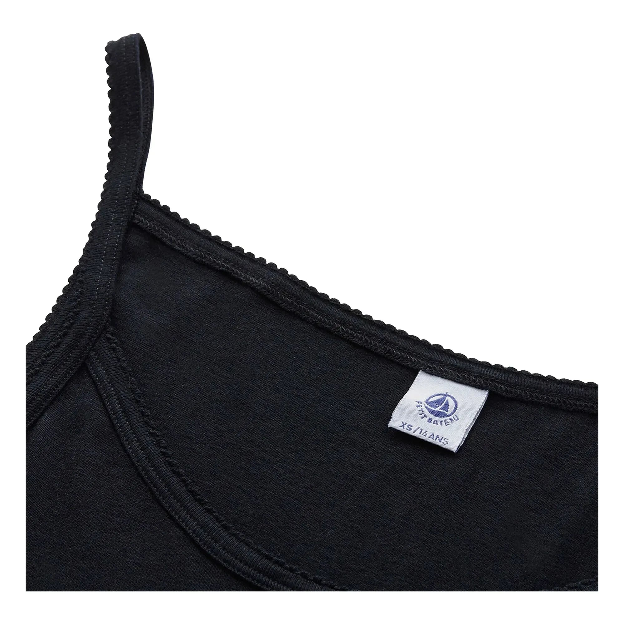 Petit Bateau - Camisón de algodón orgánico Fusion | Negro