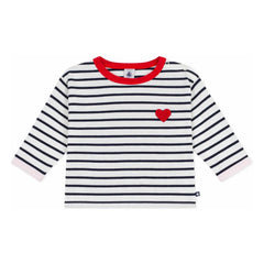 Petit Bateau - Camiseta Kalp de rayas marineras | Blanca