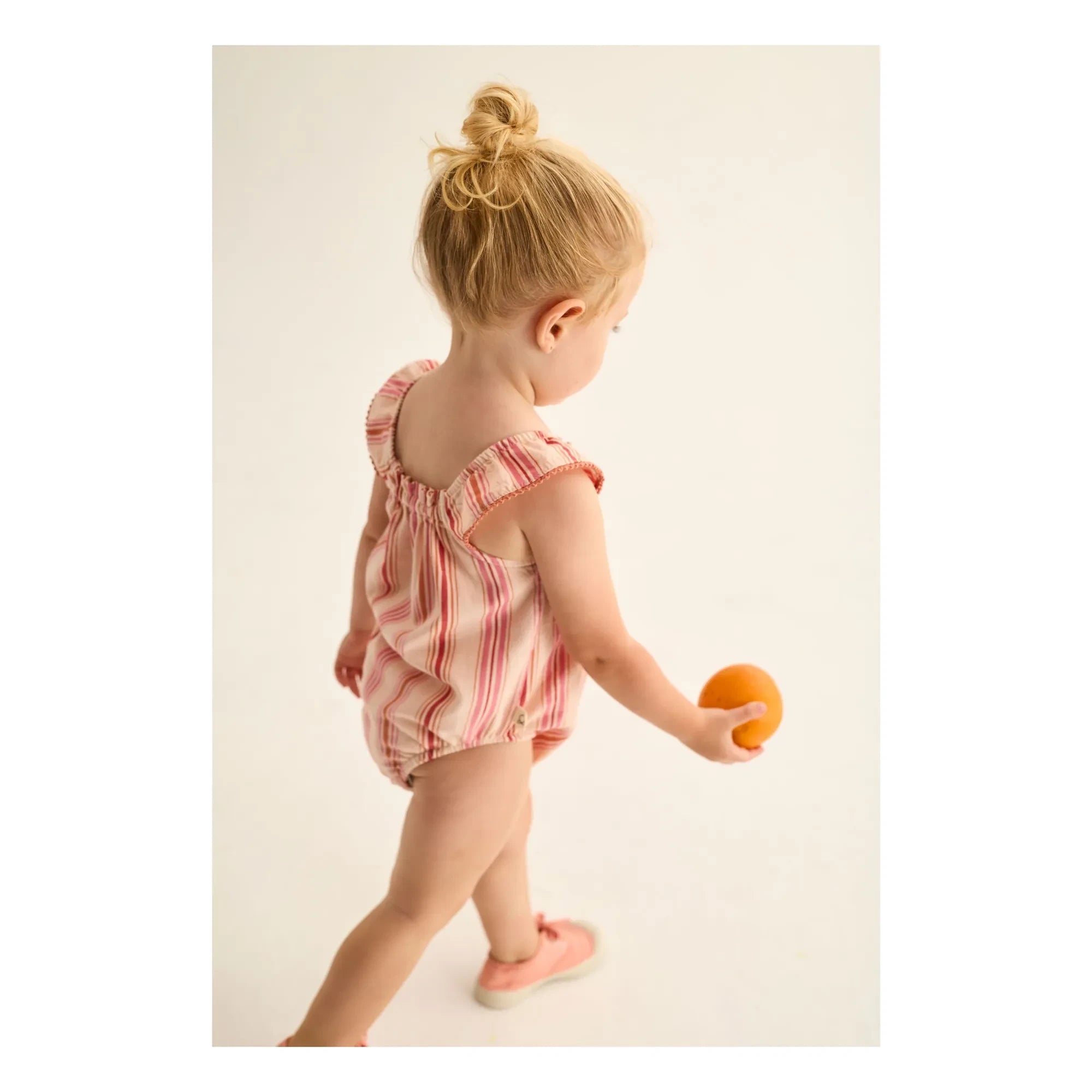 Cozmo - Mono de algodón orgánico a rayas | Rosa