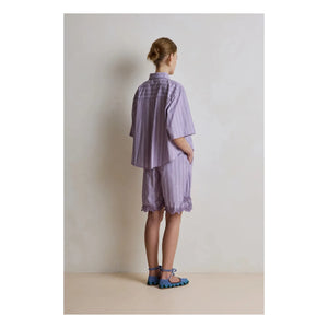 Hod - Camisa de rayas de algodón Selena | Lila