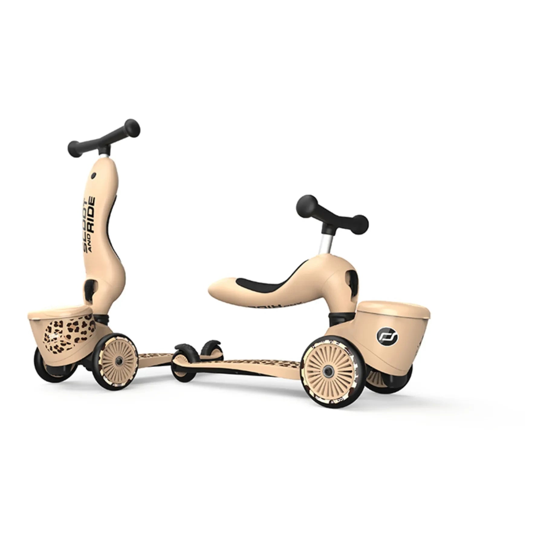 Scoot & Ride - Patinete 2 en 1 Leopardo