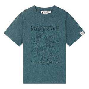 Bonpoint - Camiseta de algodón orgánico Thibald | Azul pavo real