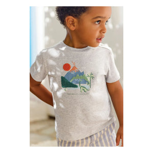 Tartine et Chocolat - Camiseta de bebé Chiné Volcan | Gris