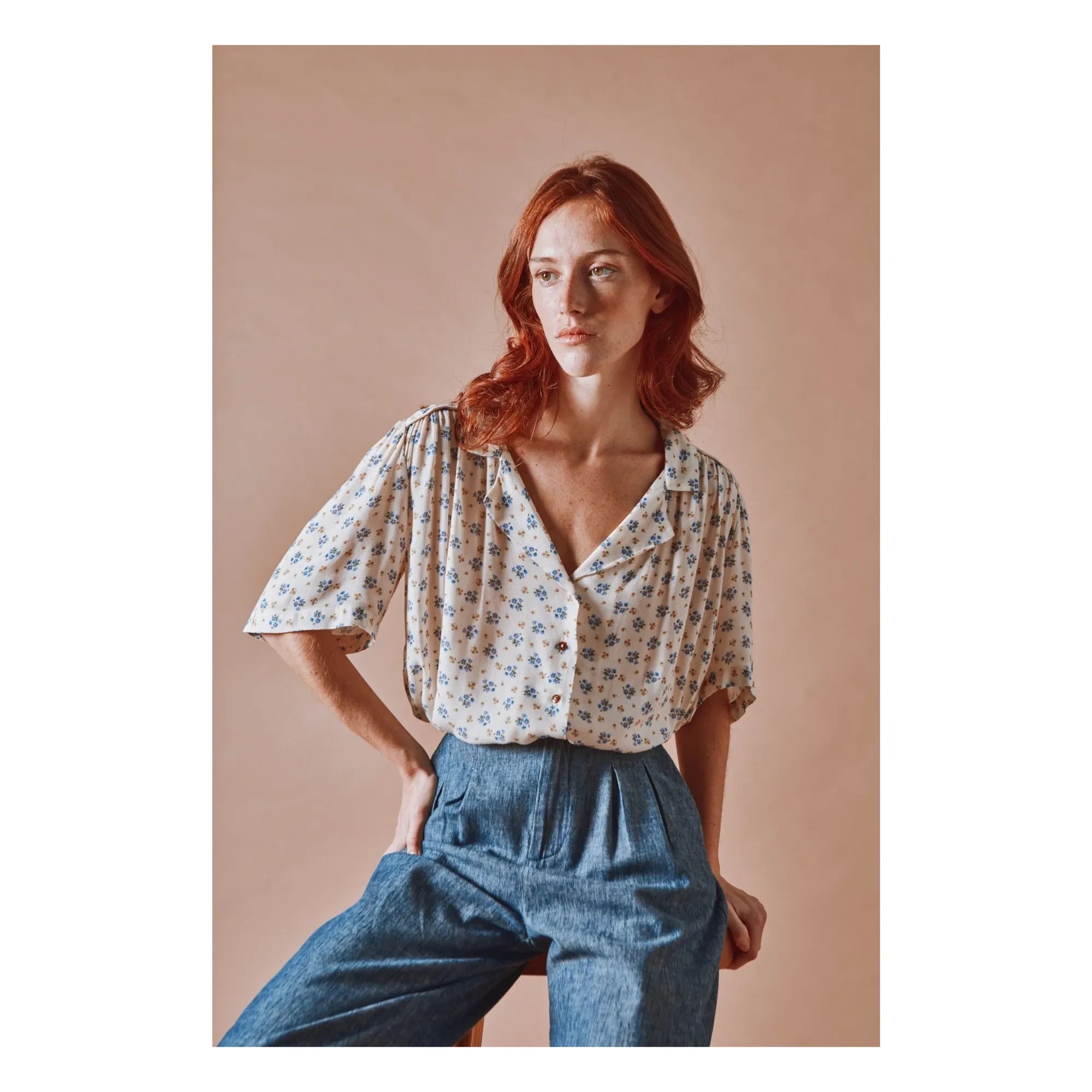 Emile et Ida - Blusa estampada | Azul