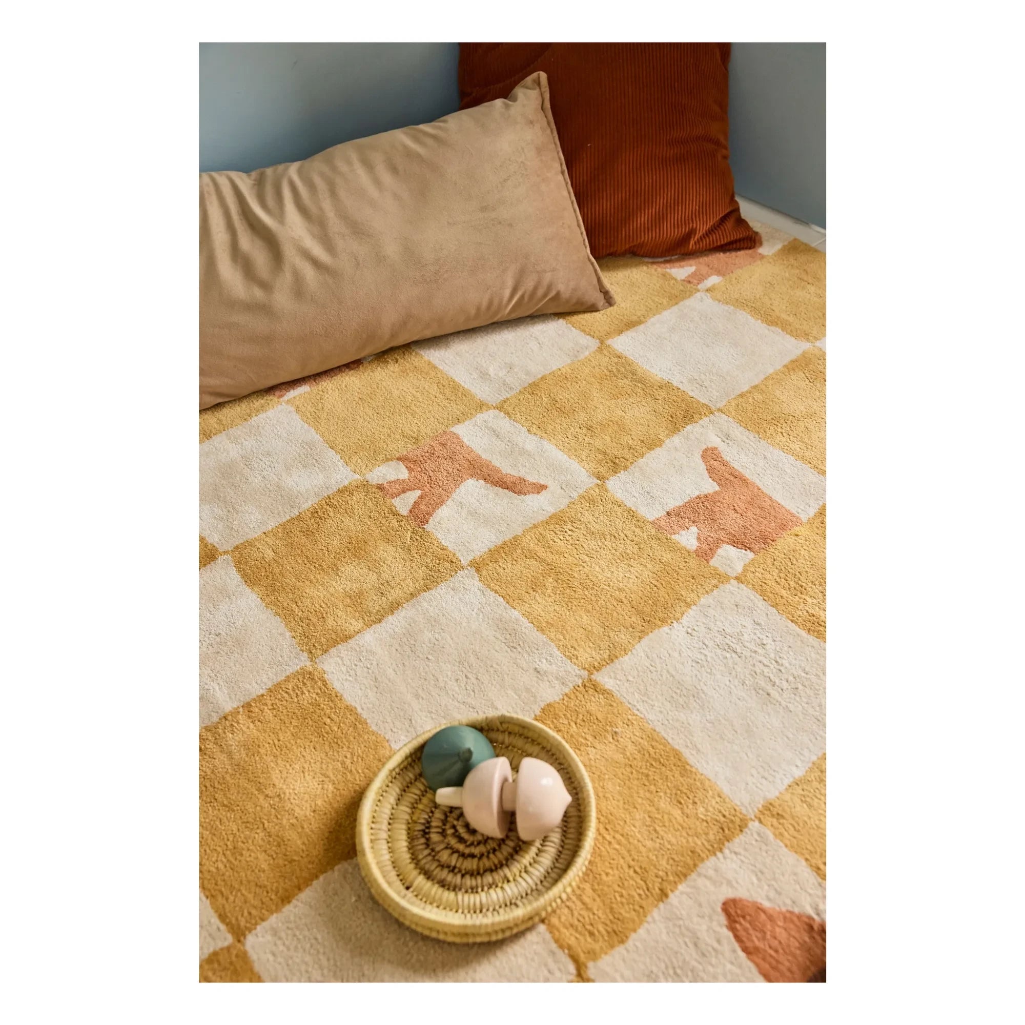 Bleuu-studio - Alfombra Walter Damier | Mostaza