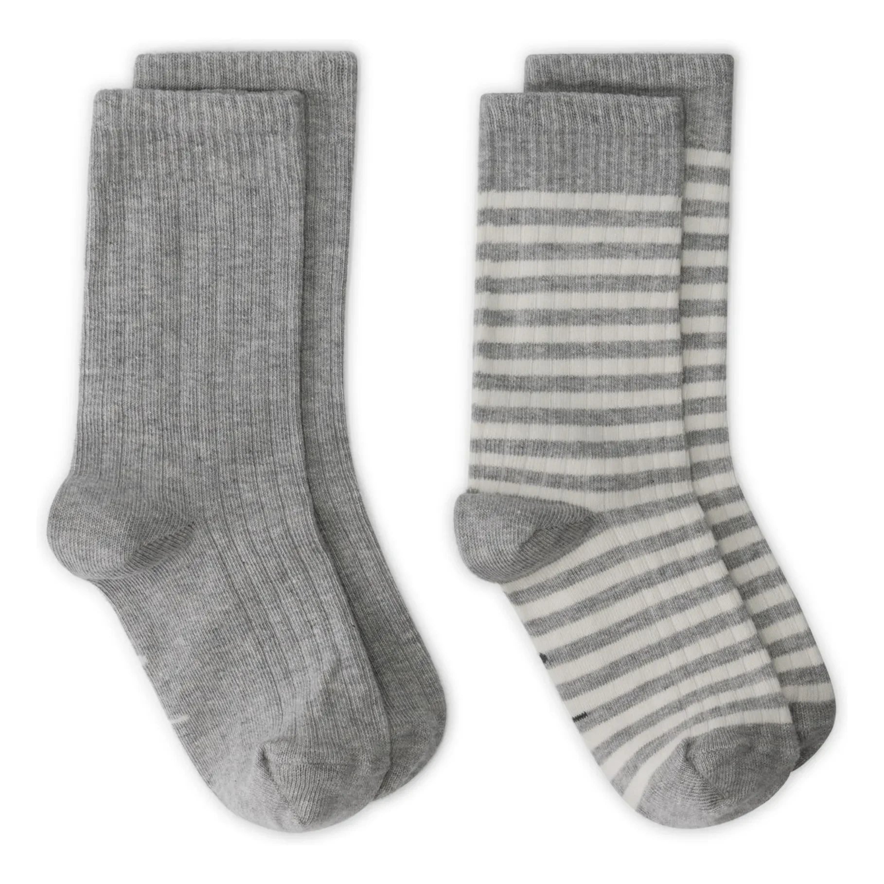 Gray Label - Set de 2 pares de calcetines de algodón orgánico | Gris jaspeado