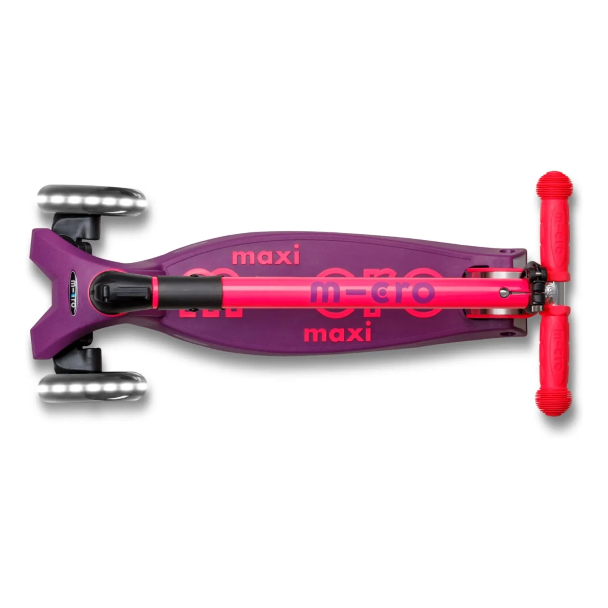 Patinete Micro - Maxi Plegable Neón LED | Rosa