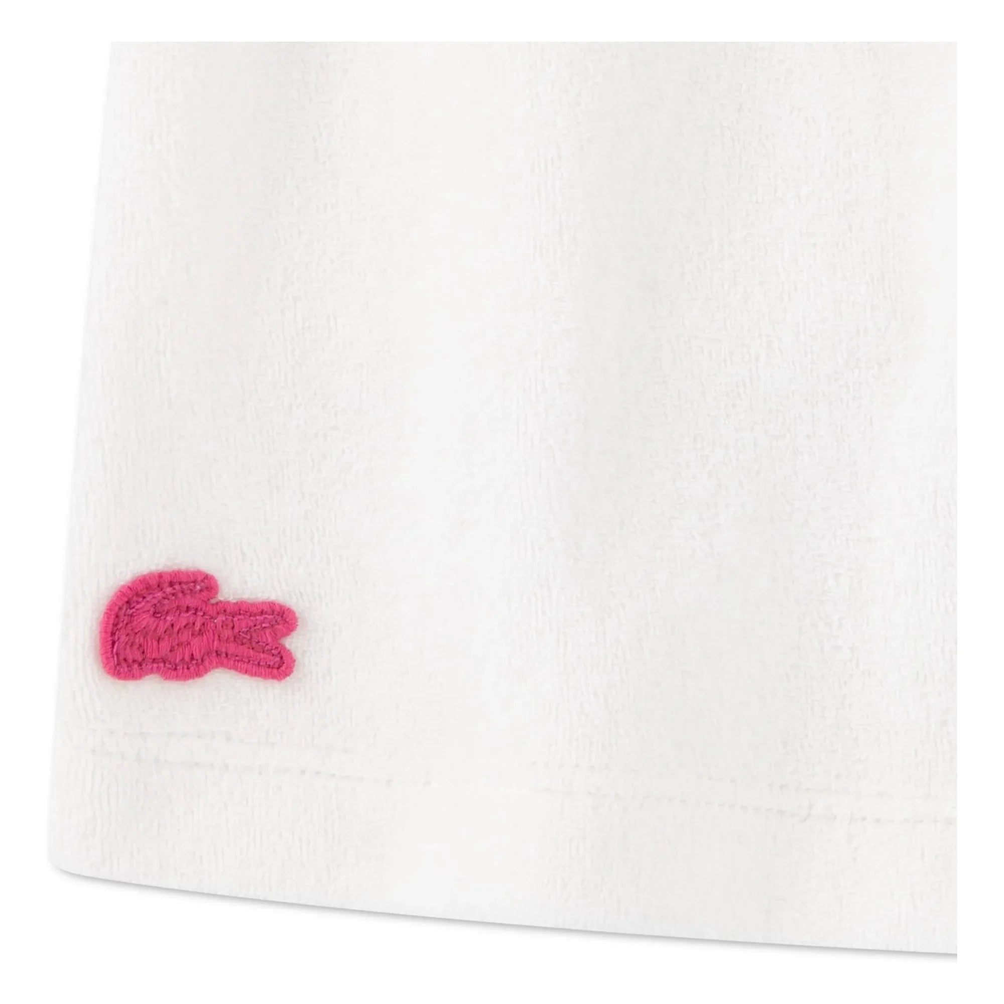 Lacoste - Falda toalla con logo de algodón orgánico | Blanco roto