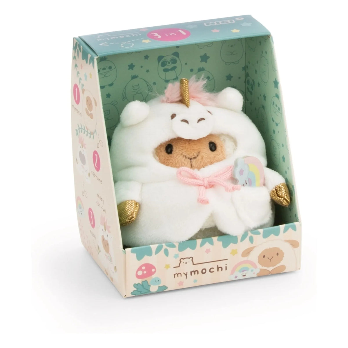 Nici - Peluche de Mouton Wools disfrazado de unicornio | Blanco