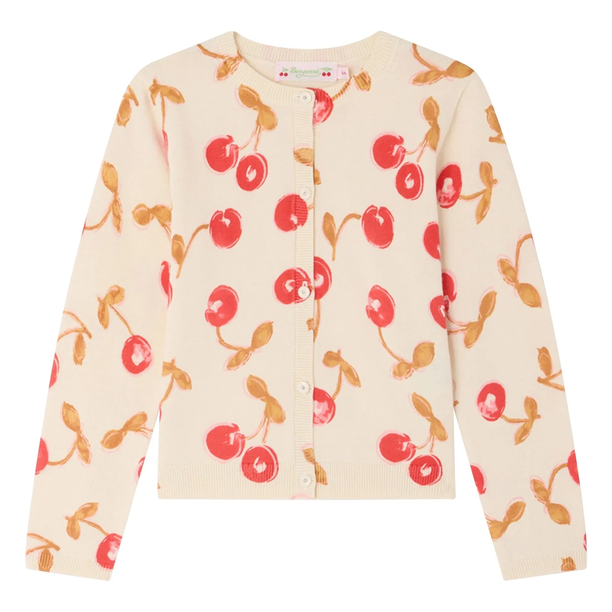 Bonpoint - Cárdigan de algodón orgánico Feli Cherry | Rojo