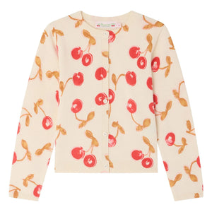 Bonpoint - Cárdigan de algodón orgánico Feli Cherry | Rojo