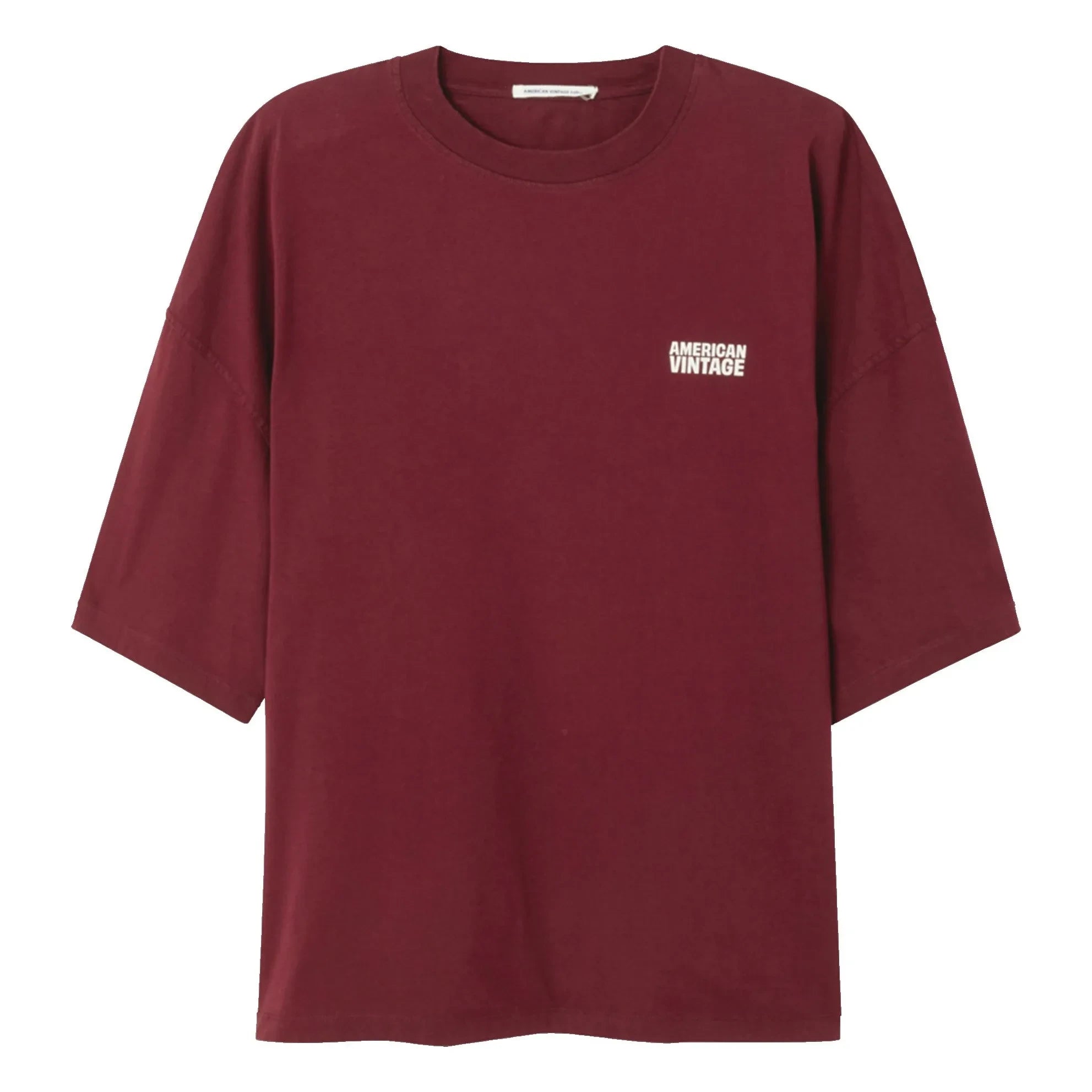 American Vintage - Camiseta de cuello redondo Gixy | Granate