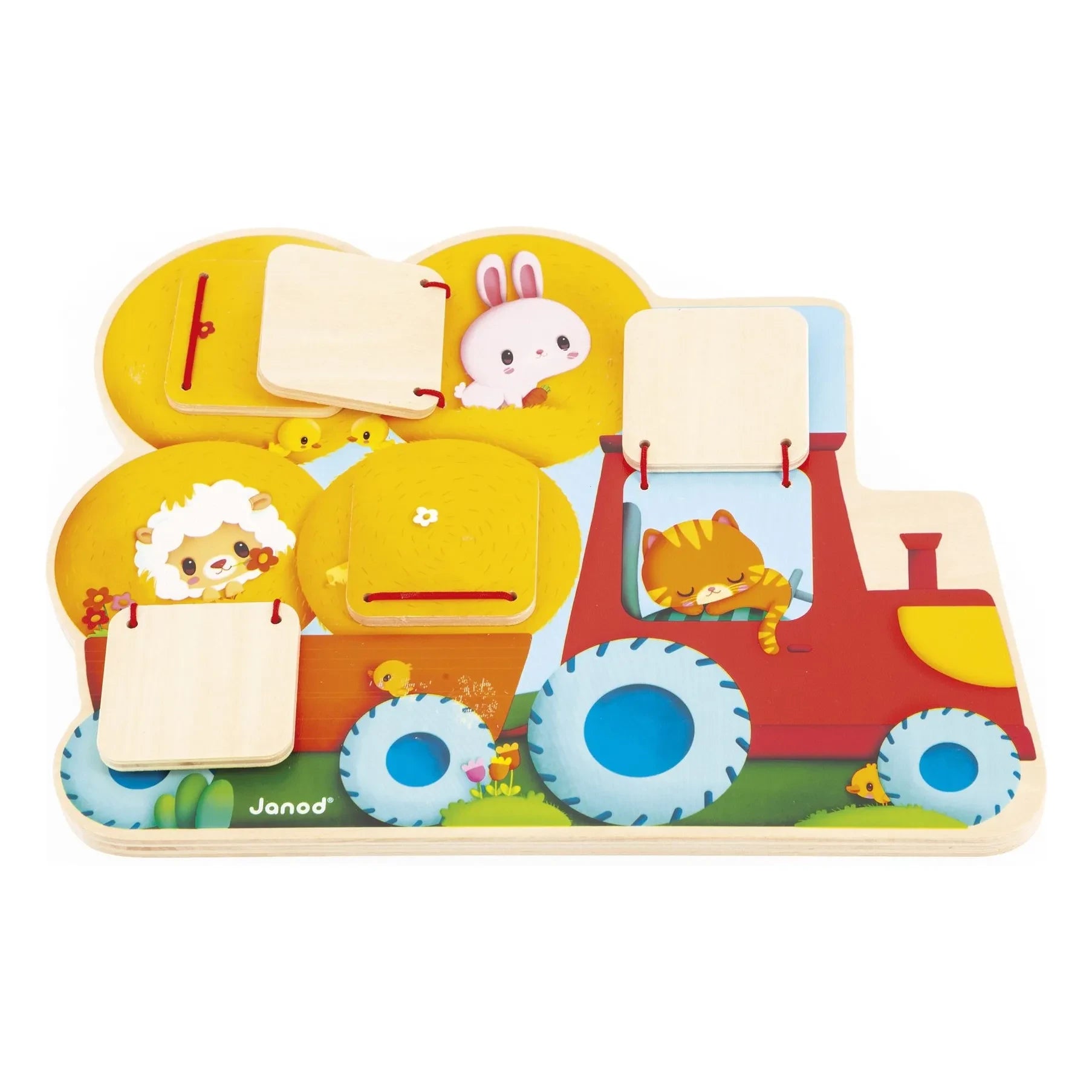 Janod - Tractor de madera para encajar