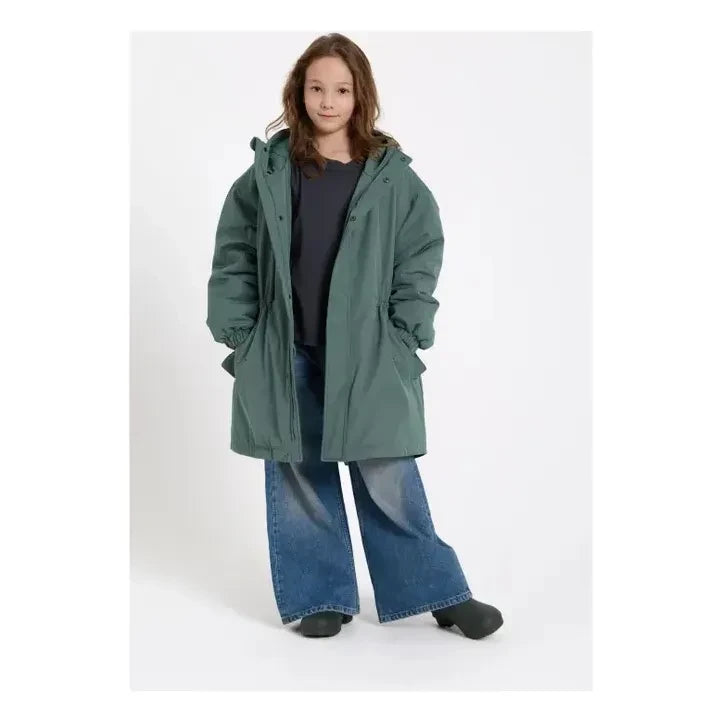 Finger in the nose - Parka Fox con forro de fibra reciclada | Verde azulado