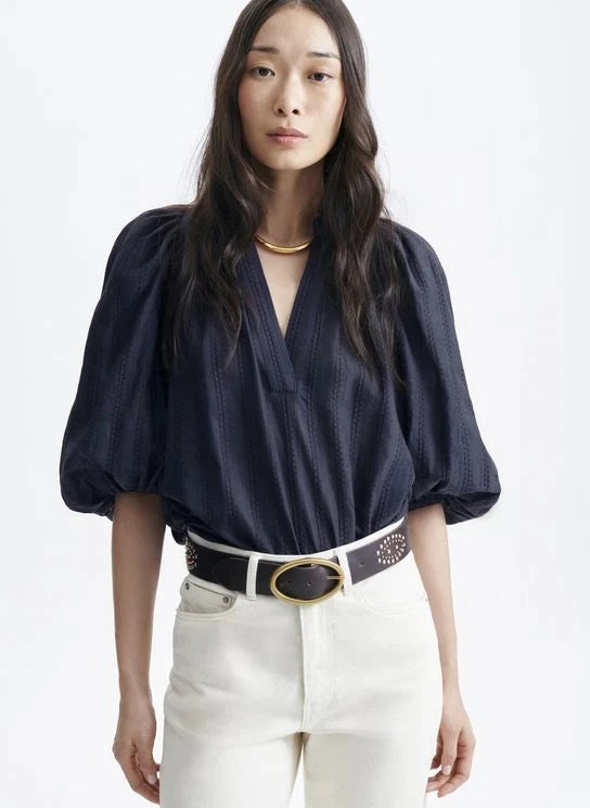 Vanessa Bruno - Blusa Bell de algodón | Azul marino