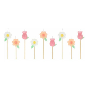 Meri Meri - Velas de cumpleaños florales - Juego de 9