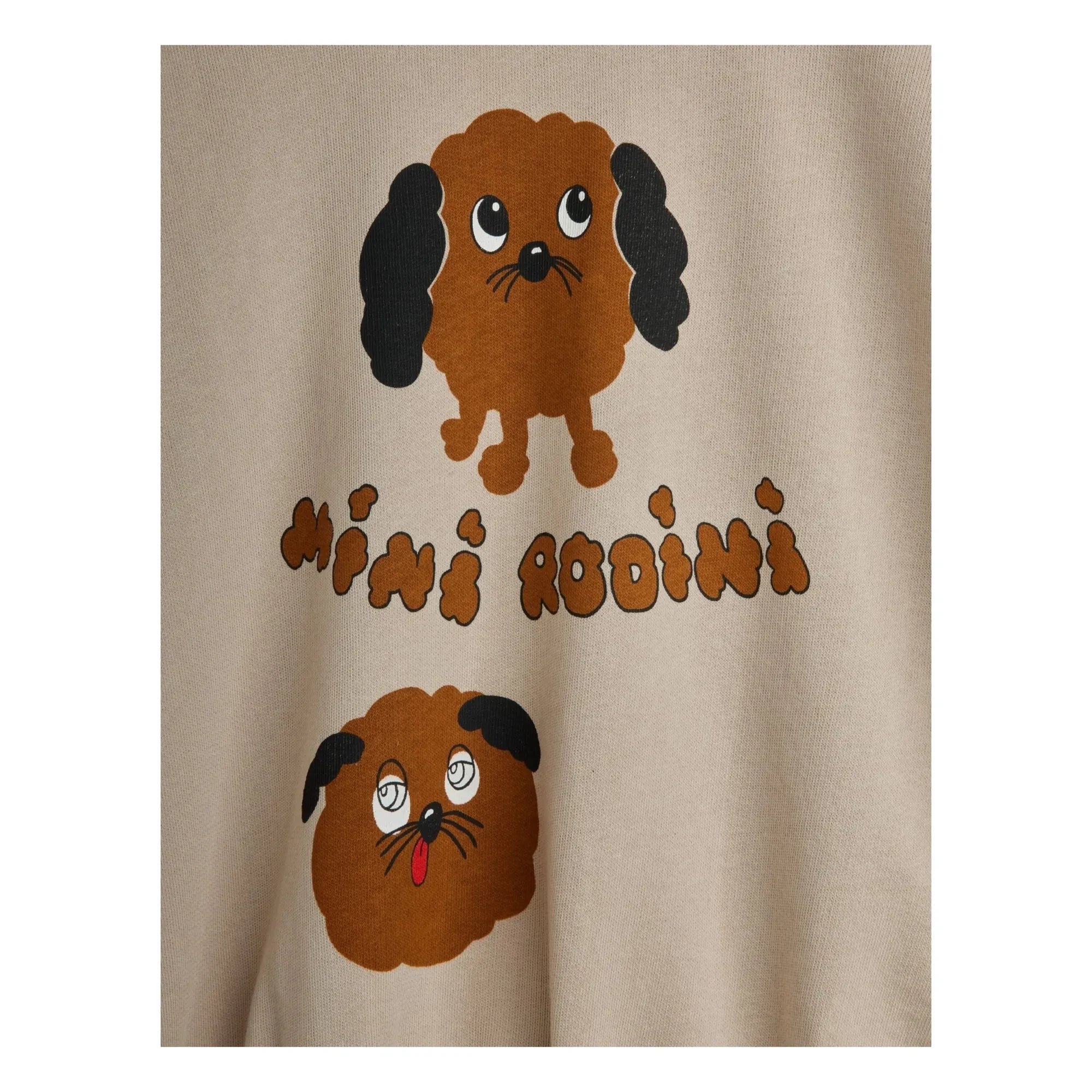 Mini Rodini - Sudadera de algodón orgánico Doggies | Gris jaspeado